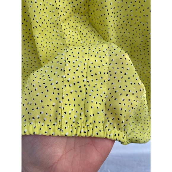 Ann Taylor Loft Yellow Design Shirt Top - Picture 2 of 6